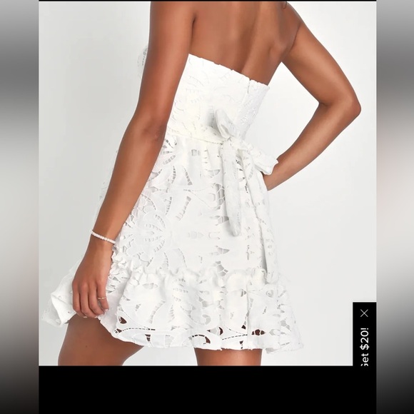 Brand new super flattering white lulus dress - Picture 2 of 3